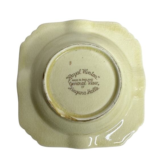 Royal Winton 4”x4” Trinket Dish Ashtrays Niagara Falls Lot Of 2￼ - Picture 7 of 11